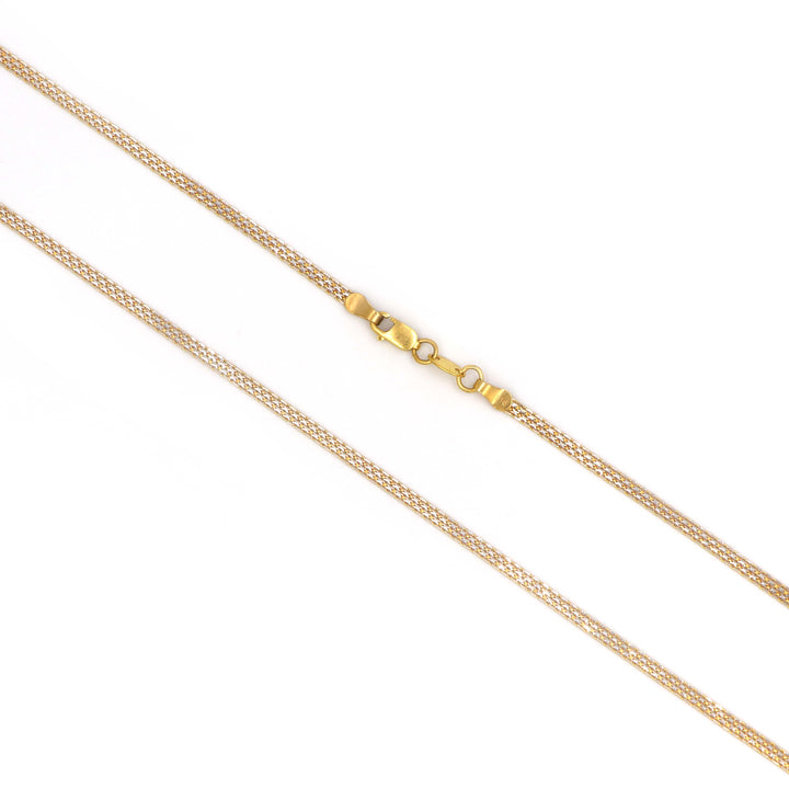 Sparkling 22K Gold Milan Chain Necklace - 20 Inch