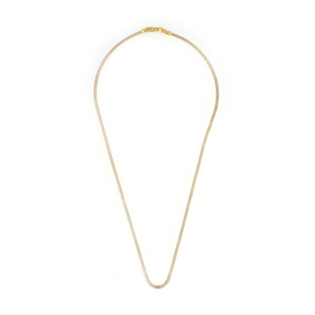 Sparkling 22K Gold Milan Chain Necklace - 20 Inch