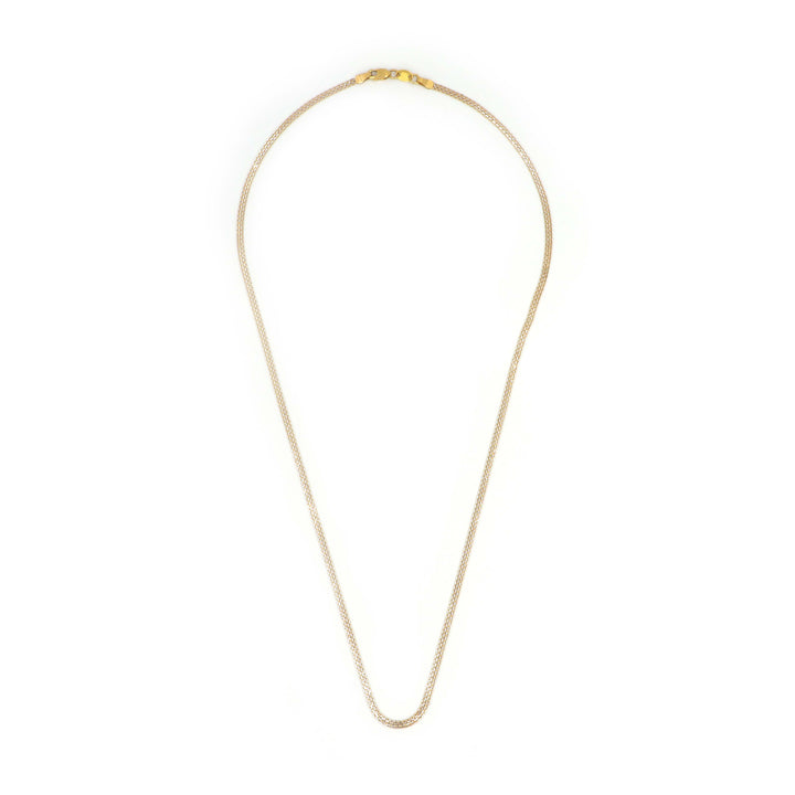 Sparkling 22K Gold Milan Chain Necklace - 20 Inch