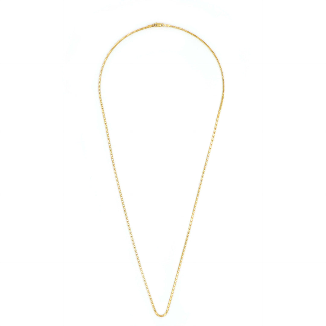 Simple 22K Gold V Chain Necklace