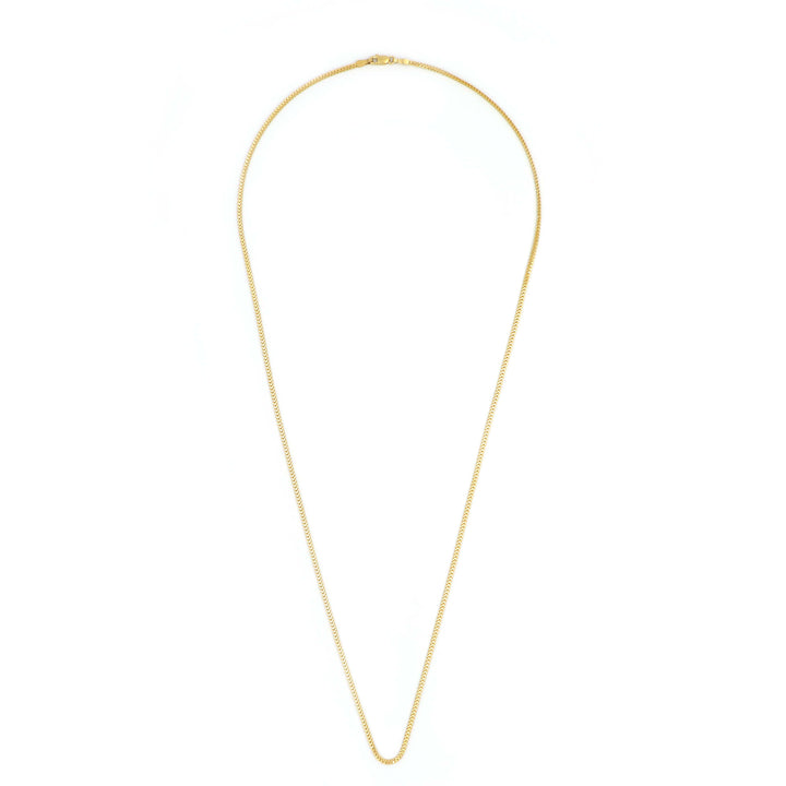 Simple 22K Gold V Chain Necklace