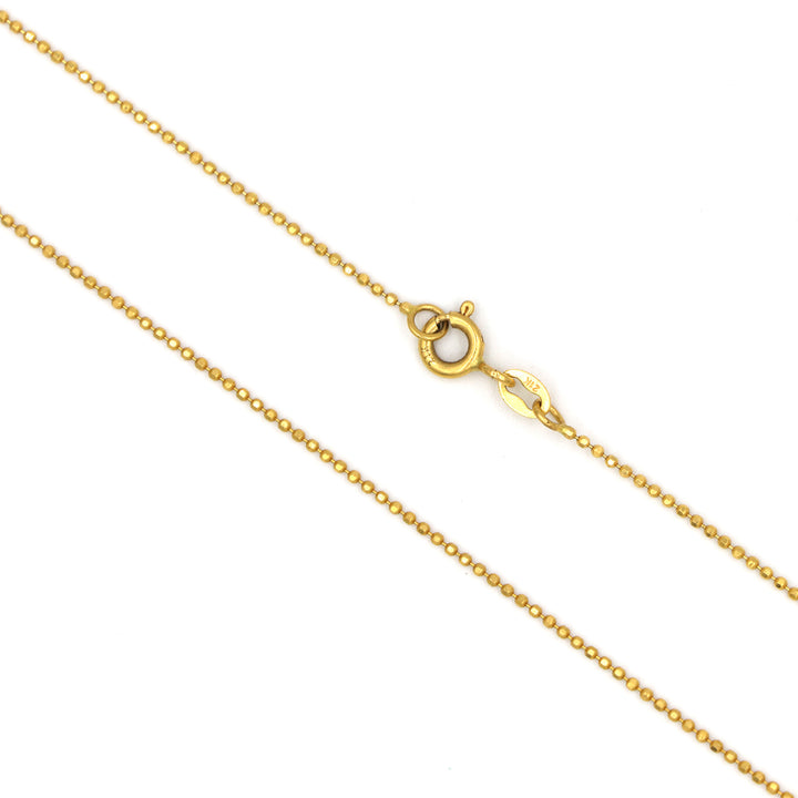 21K Gold Chain With Small Beads Mala Necklace