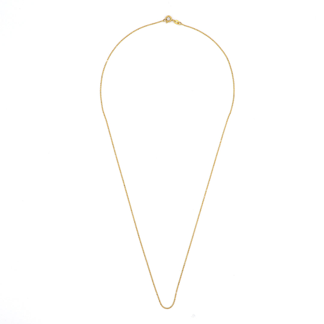 21K Gold Chain With Small Beads Mala Necklace