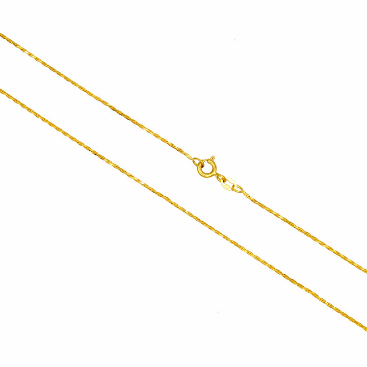 22K Gold Solid Thin Rope Chain