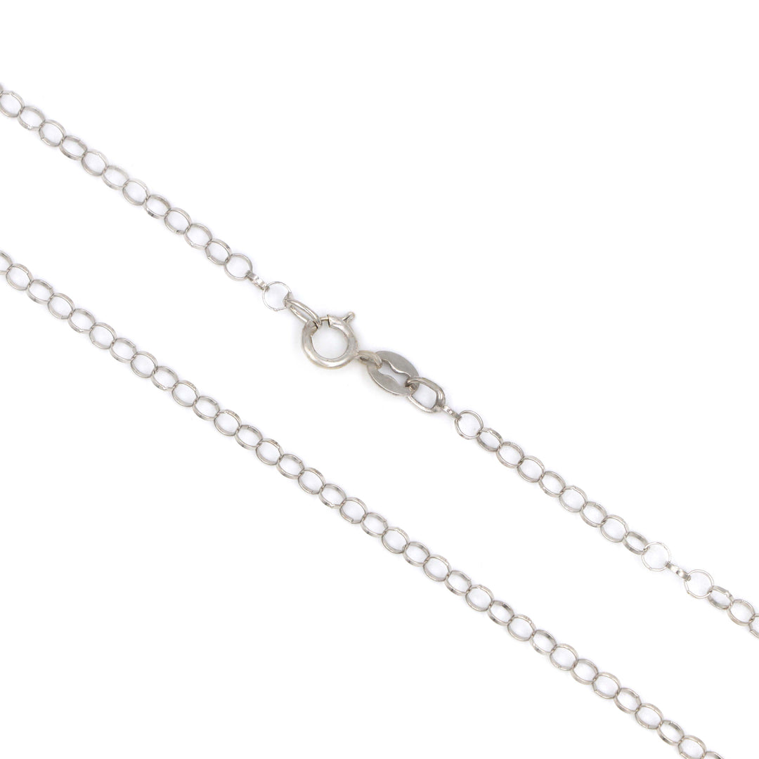 Elegant 18K White Gold Thick Link Chain Necklace