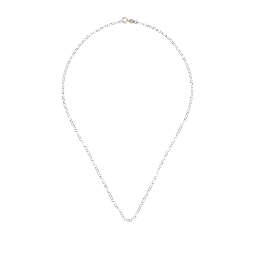 Elegant 18K White Gold Thick Link Chain Necklace