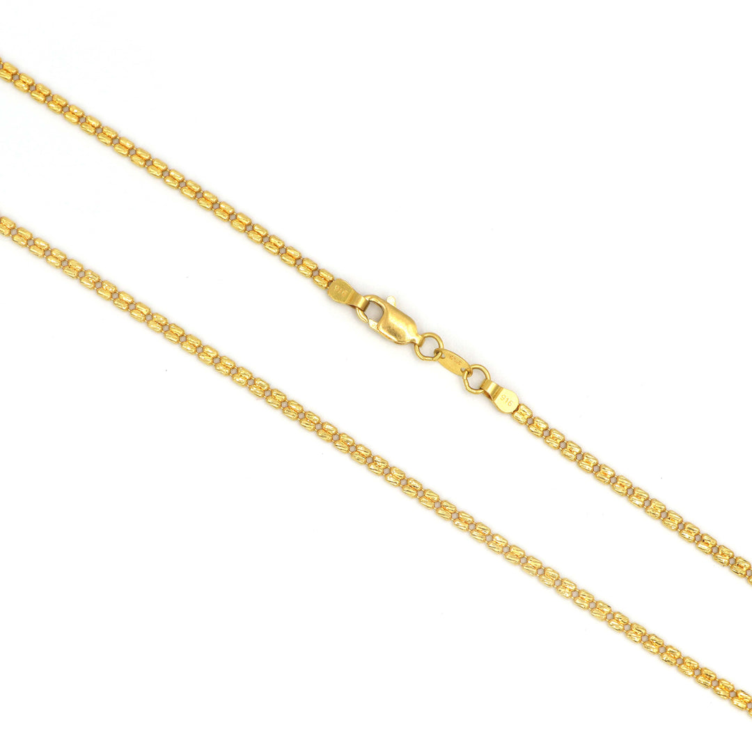 Stunning 22K Gold Cylinder Chain Necklace