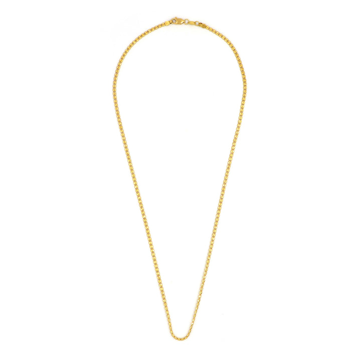 Stunning 22K Gold Cylinder Chain Necklace