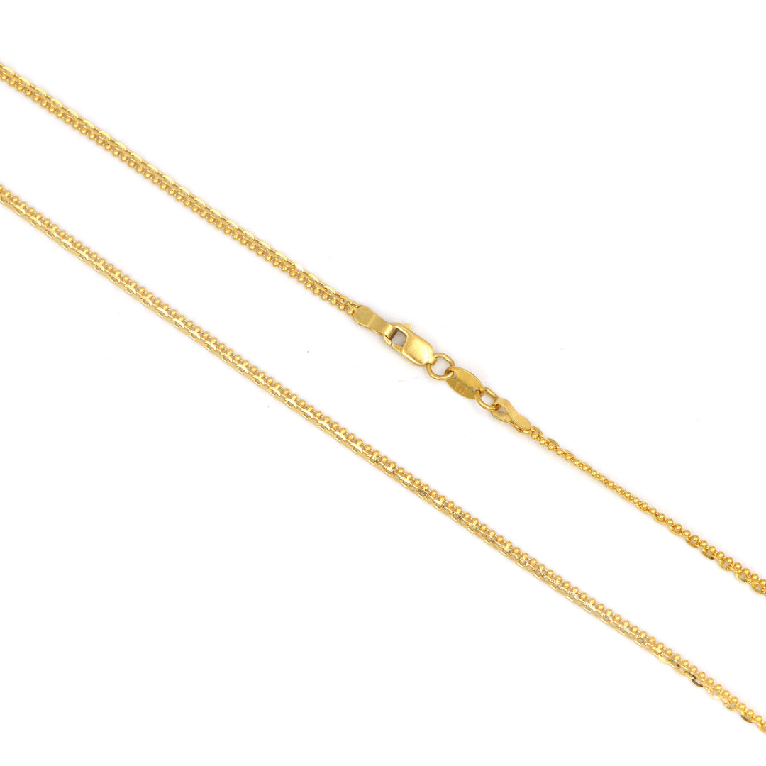 Radiant 22K Gold Link Ball Chain Necklace - 20 Inch