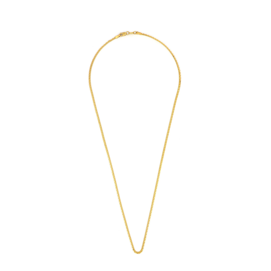 Radiant 22K Gold Link Ball Chain Necklace - 20 Inch