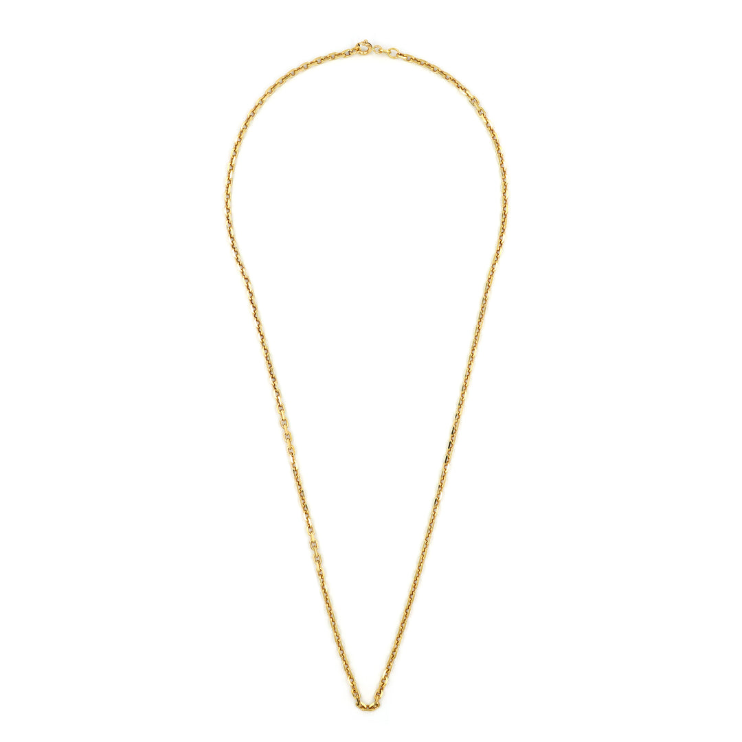 18K Gold Solid Link Chain