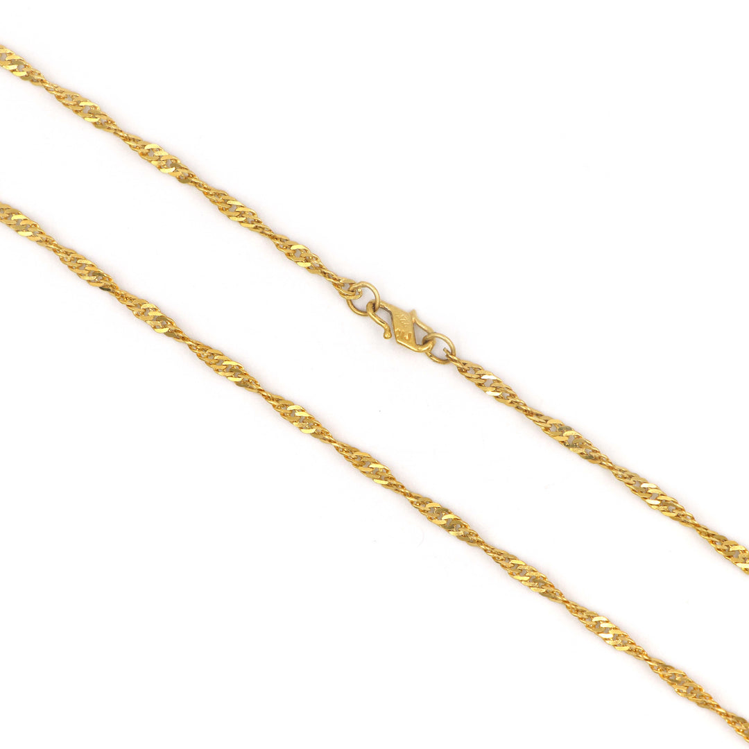 Sparkling 22K Gold Disco Chain Necklace