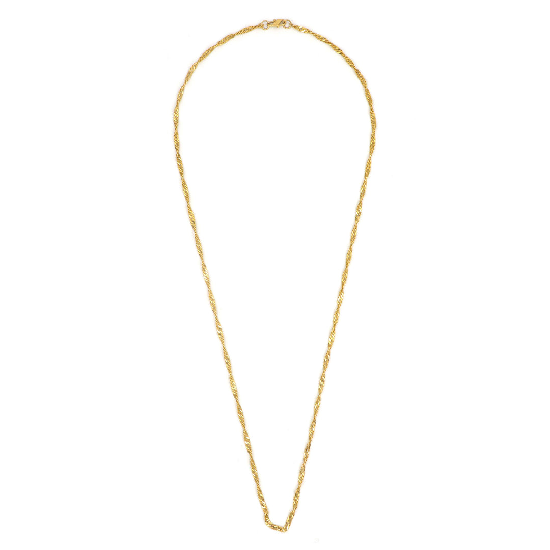 Sparkling 22K Gold Disco Chain Necklace