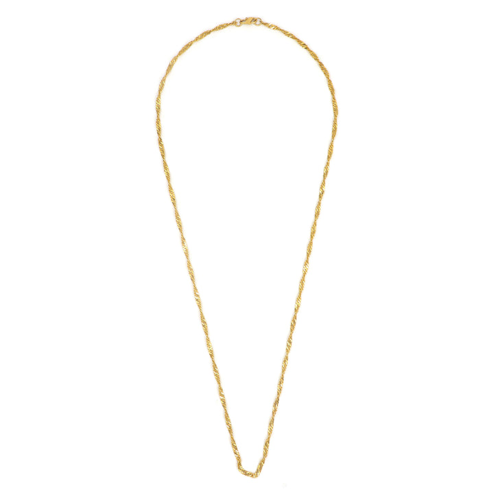Sparkling 22K Gold Disco Chain Necklace