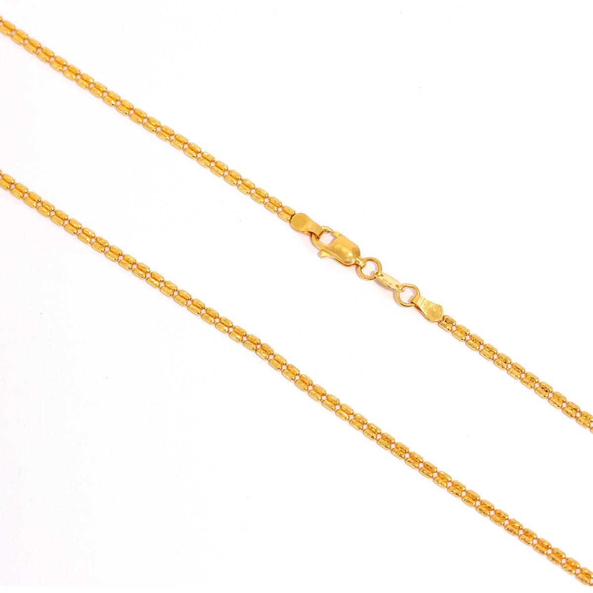 22K Gold Chain – Fine braided chain design – Zero Making Charge - Main View