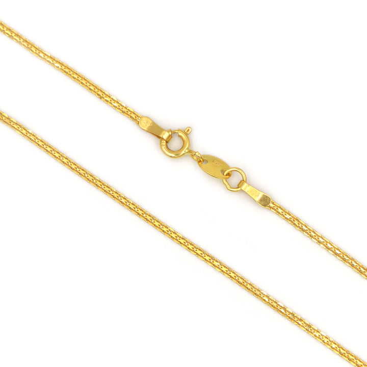 21K Yellow Gold Chain Bobble Chain Necklace