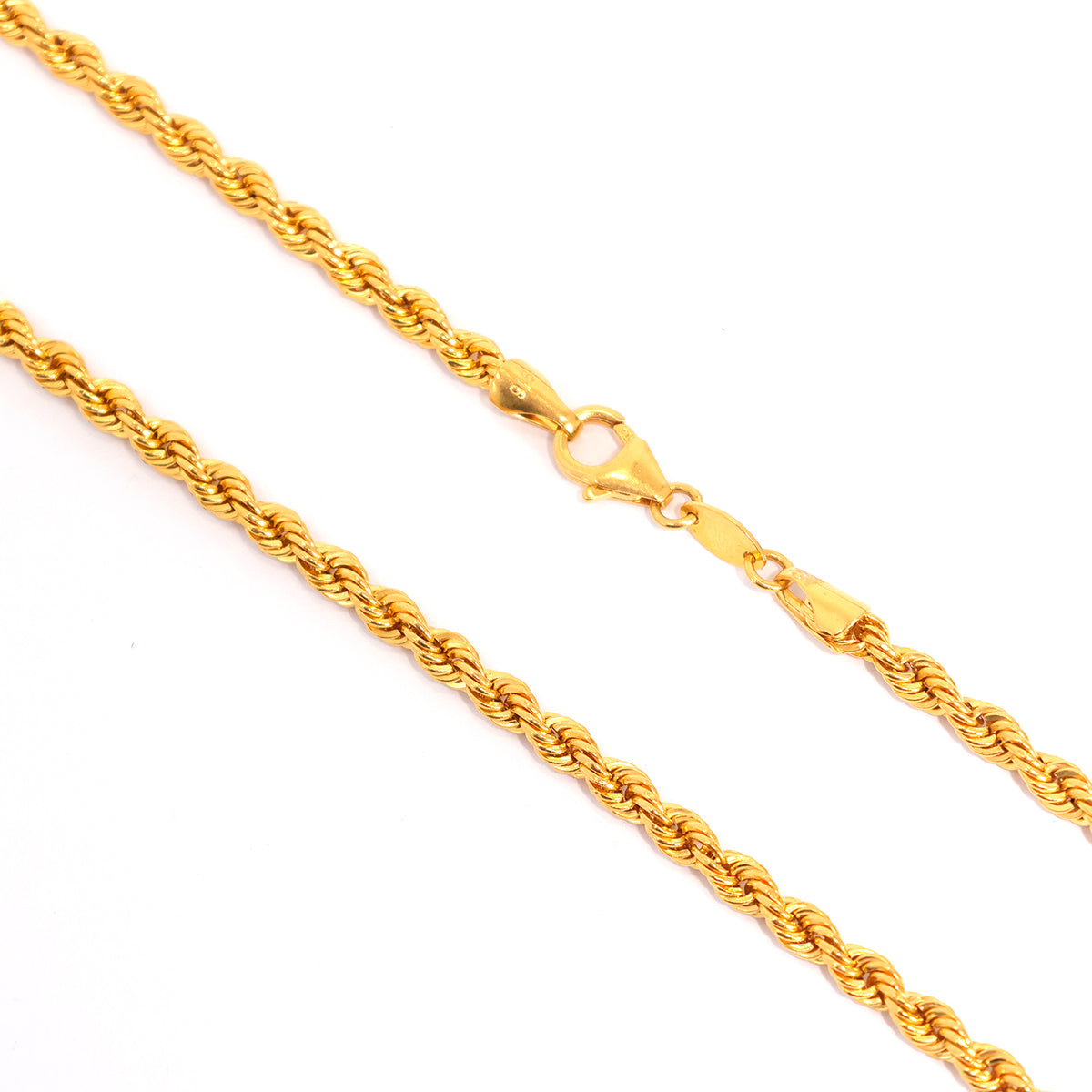 22K Gold Chain – Twisted Rope Chain Design – Zero Making Charge - Main View