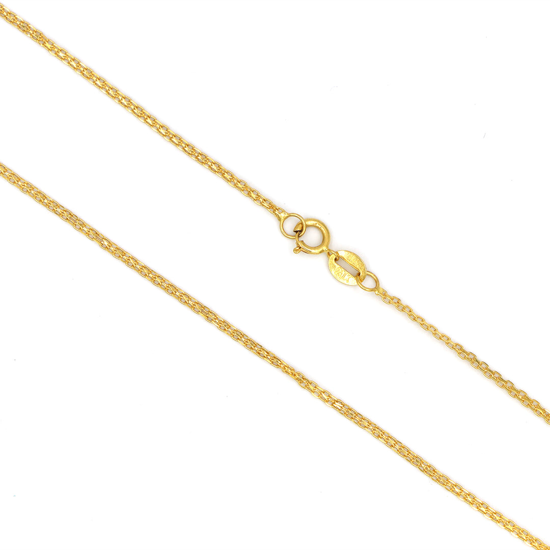 Exquisite 21K Gold Milan Chain: Luxury Statement Necklace