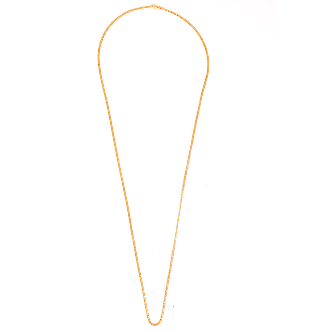 22K Gold Chain – Classic plain gold finish – Zero Making Charge - Full View