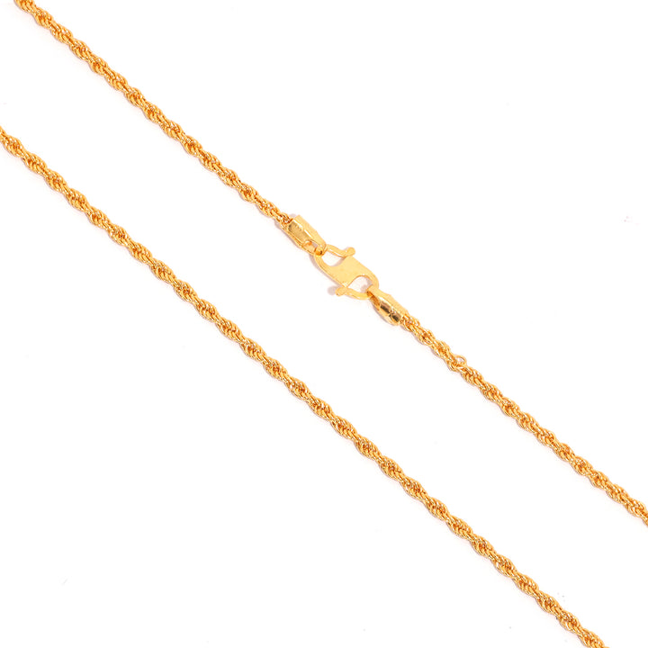 22K Gold Chain - Rope Style - Zero Making Charge - Main View
