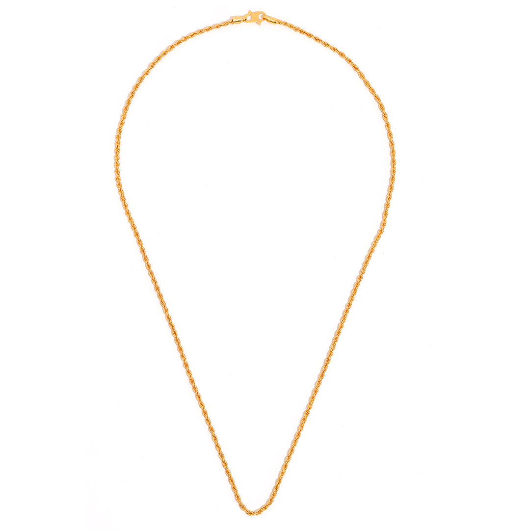 22K Gold Chain - Rope Style - Zero Making Charge - Full View