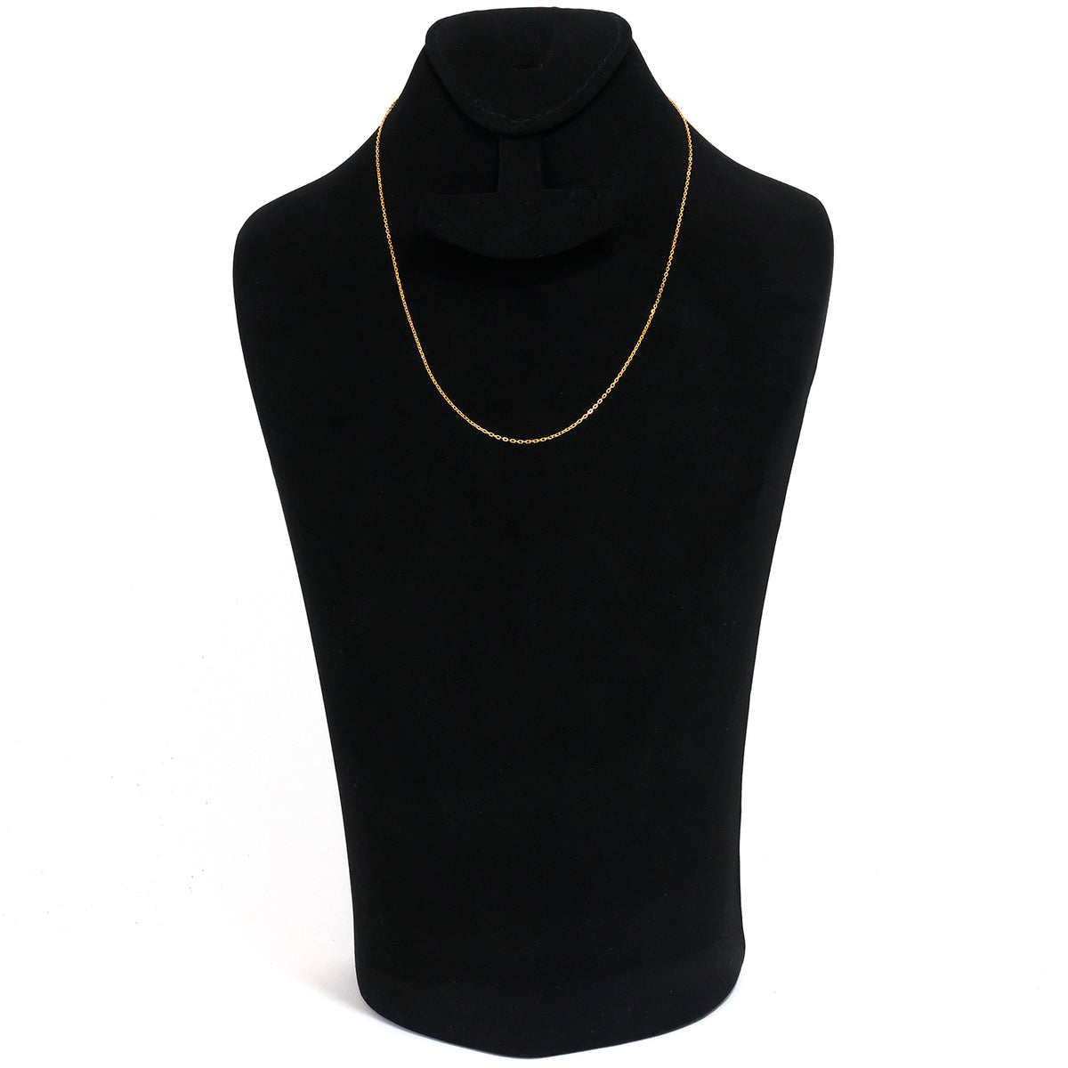 Black mannequin مع ذهب قلادة on white background