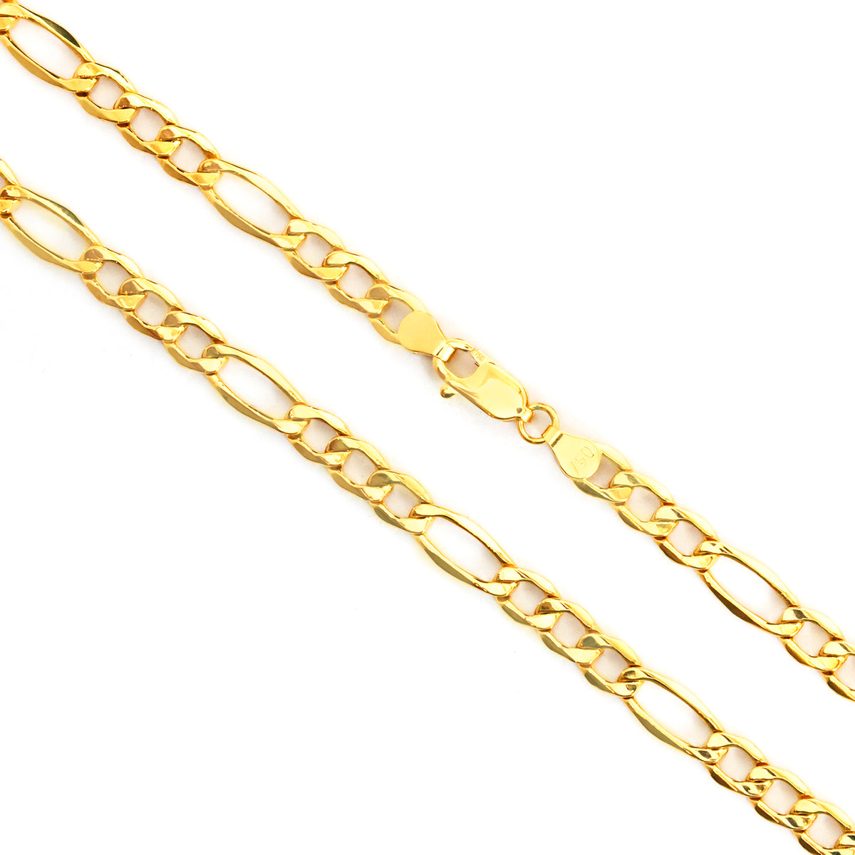 Gold chain on a white background