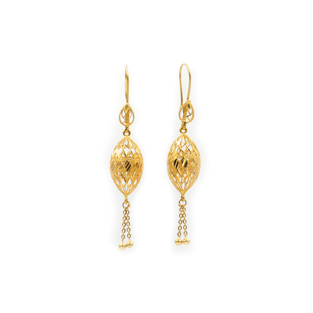 21K Gold Earrings AFE01308