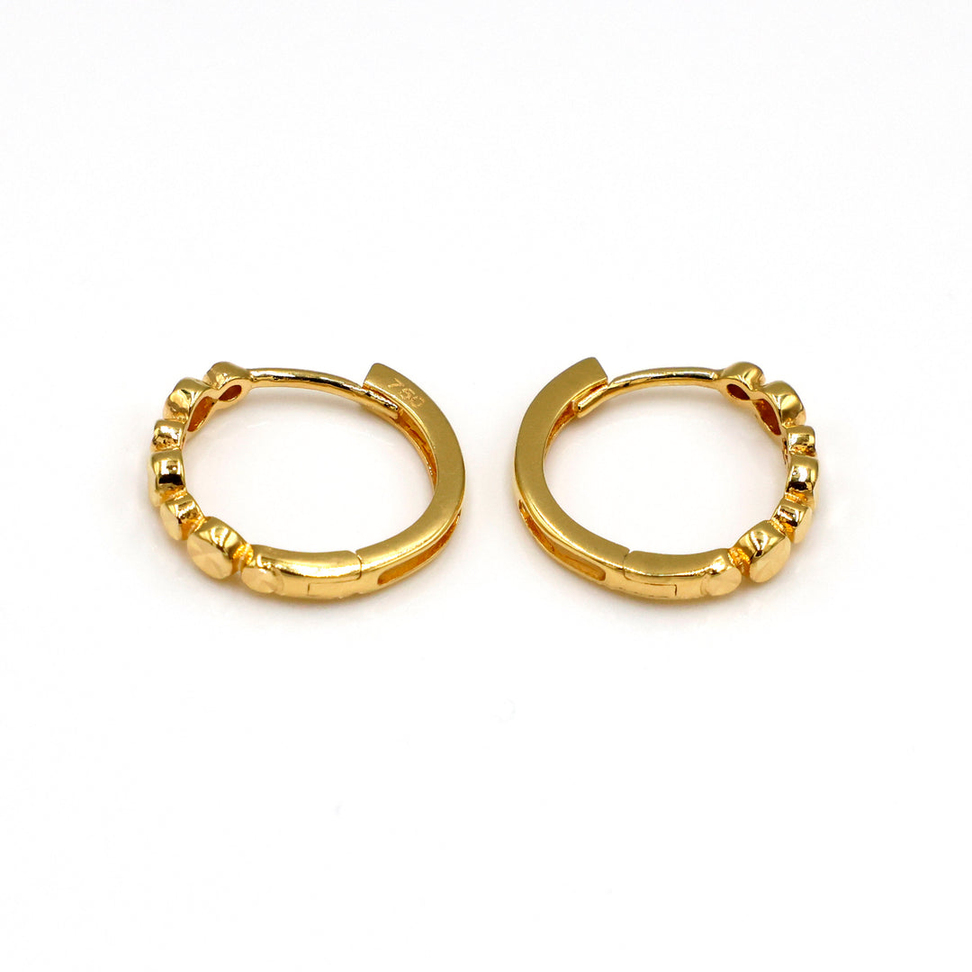 18K Earrings Elegant Daily Wear - Al Fanan