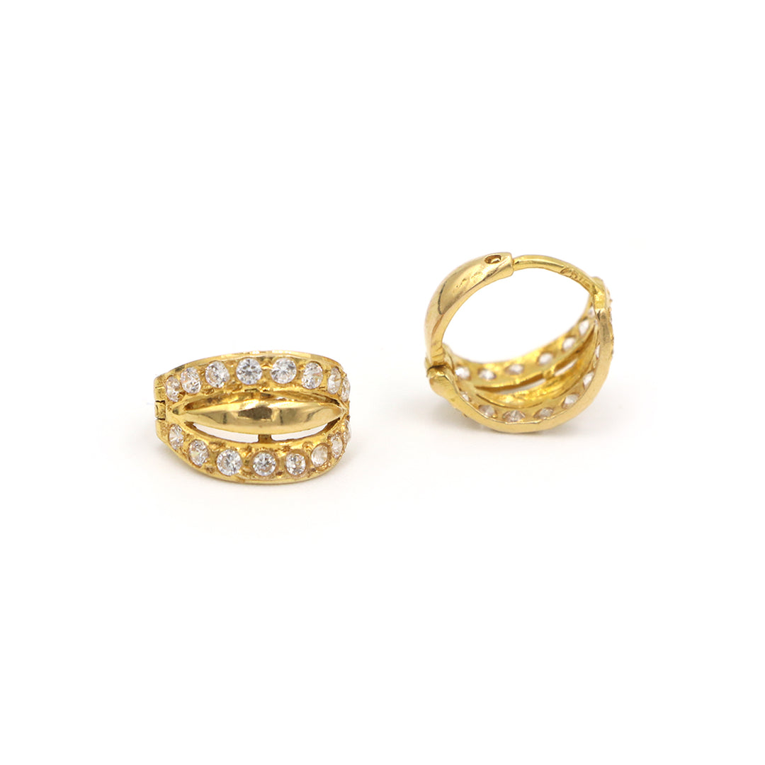21K Gold Earrings AFE05263