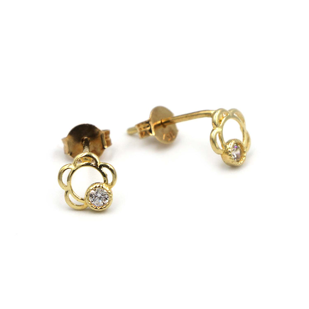 18K Gold Earrings AFE05407