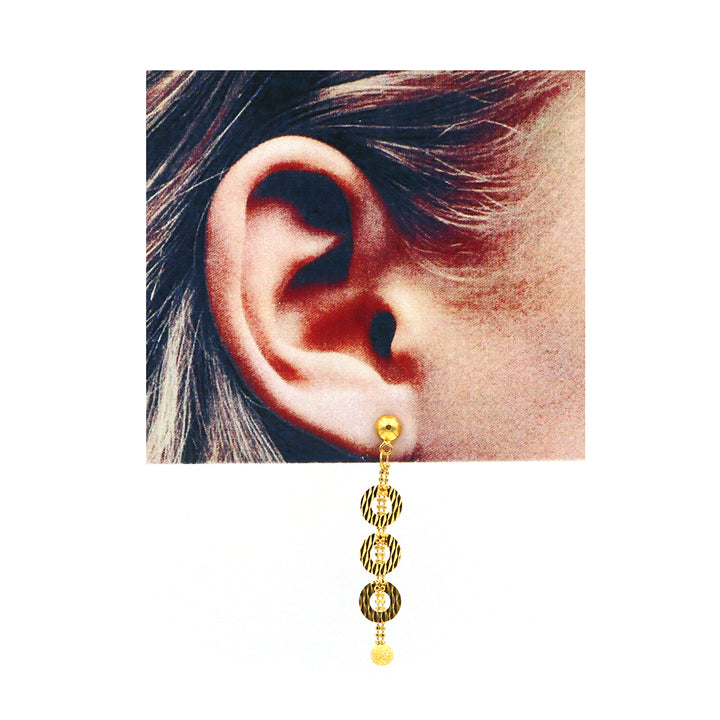 22K Gold Earrings AFE06070