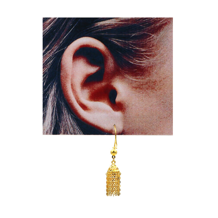 21K Gold Earrings AFE06111