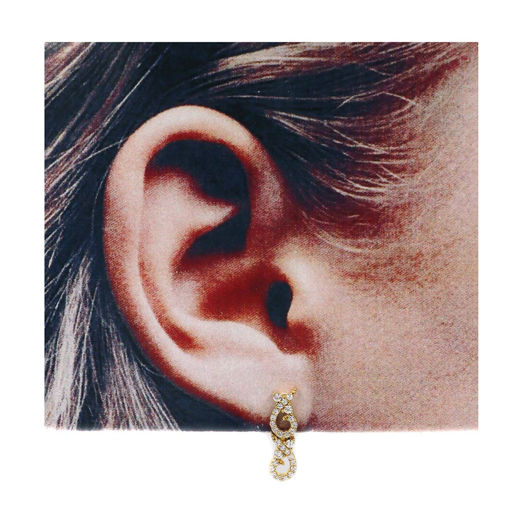 18K Gold Earrings AFE06512