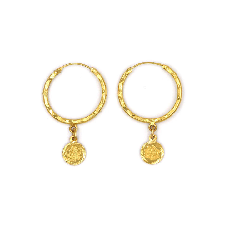 22K Gold Earrings AFE06576