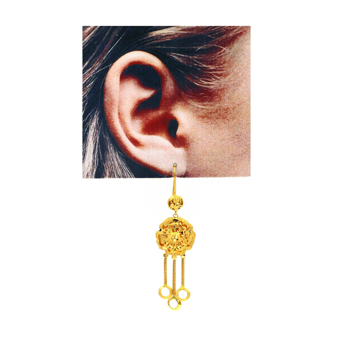 21K Gold Earrings AFE06579