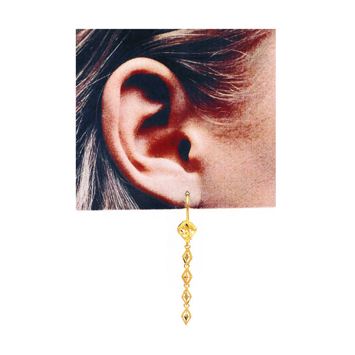 21K Gold Earrings AFE06580