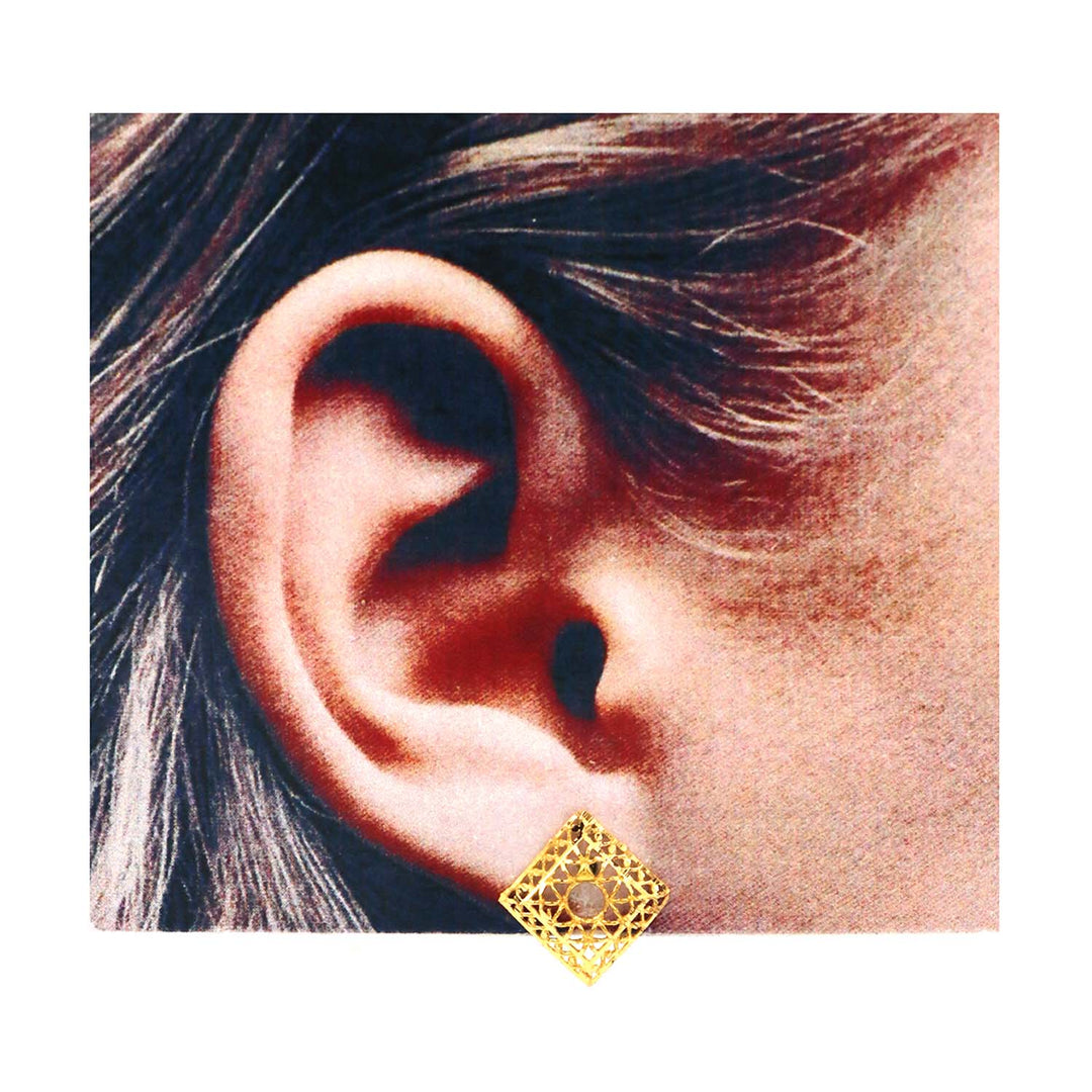 21K Gold Earrings AFE06585