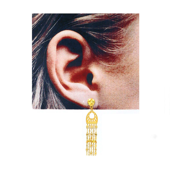 21K Gold Earrings AFE06589