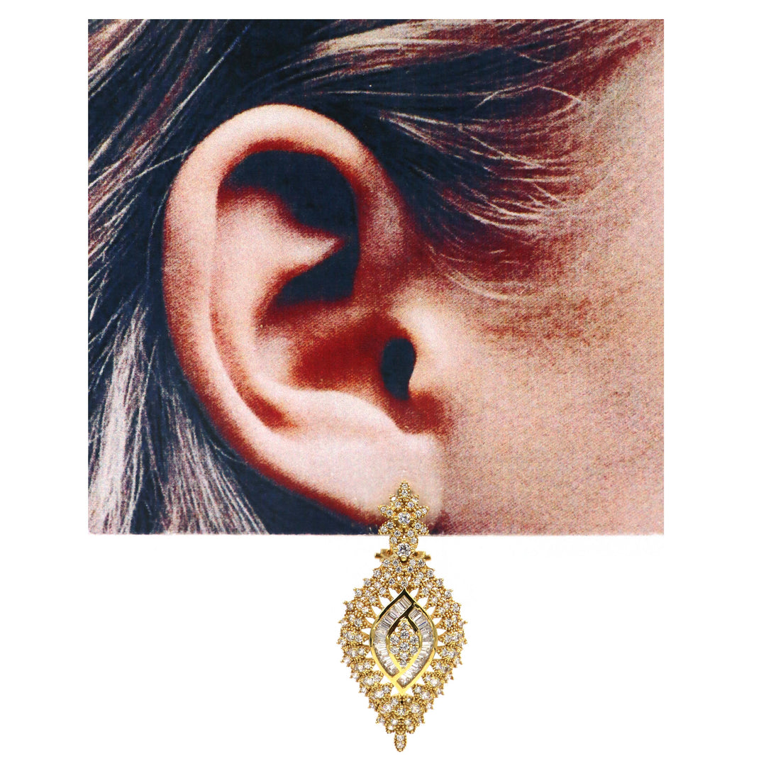 18K Gold Earrings Without Making Charge AFE06591