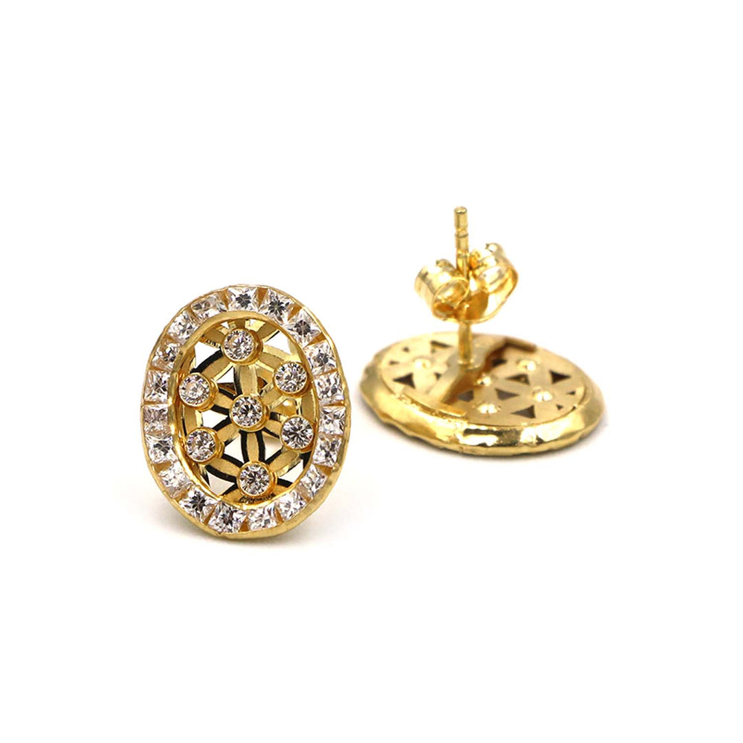 18K Gold Earrings Without Making Charge AFE06593