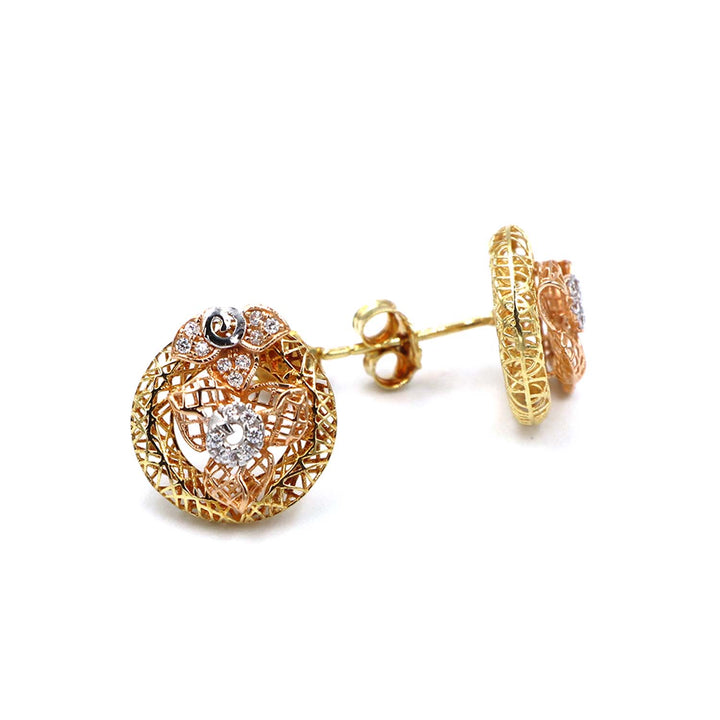 18K Gold Earrings Without Making Charge AFE06598