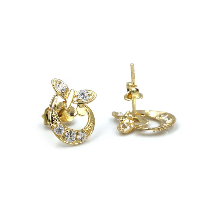 18K Gold Earrings Without Making Charge AFE06609