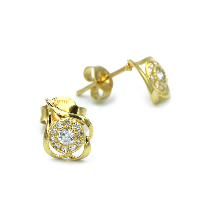 18K Gold Earrings Without Making Charge AFE06611
