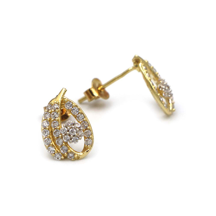 18K Gold Earrings Without Making Charge AFE06612