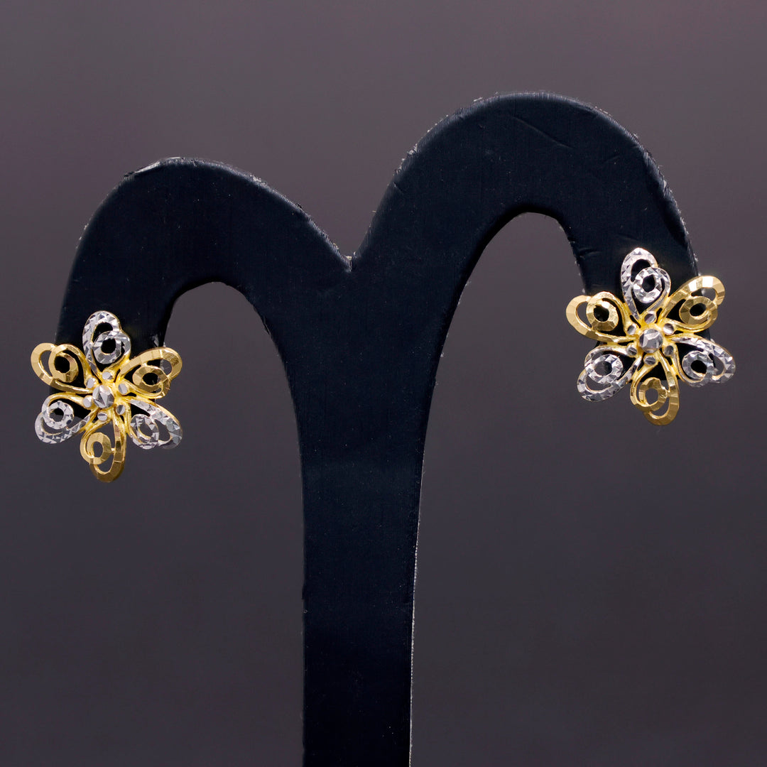 22K Gold Jewelry Set - Flower Design - Zero Making Charge - Close View