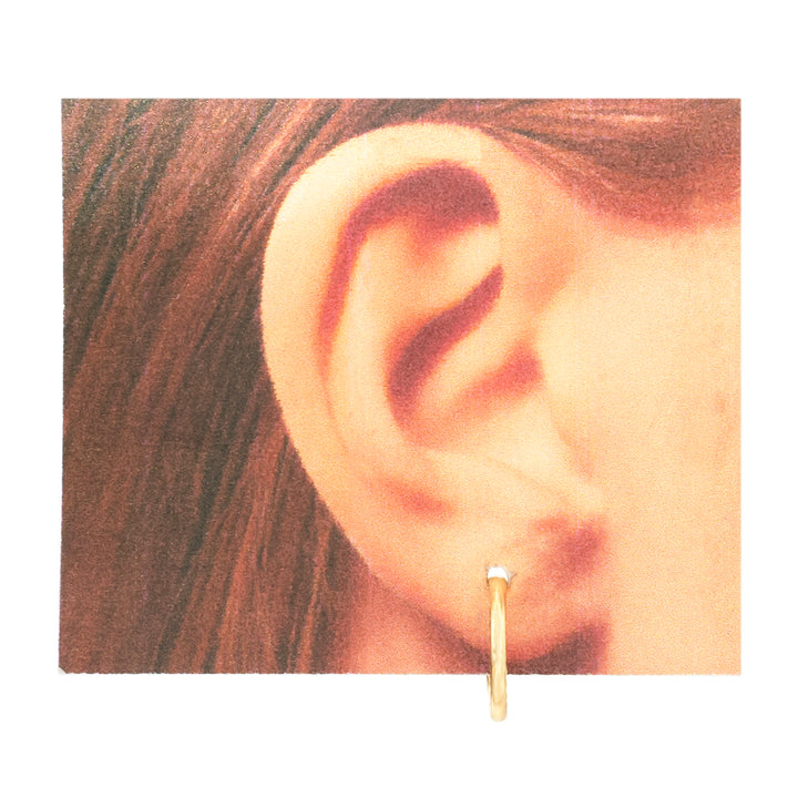 18K Gold Earrings – Delicate Teardrop Wire Hoops