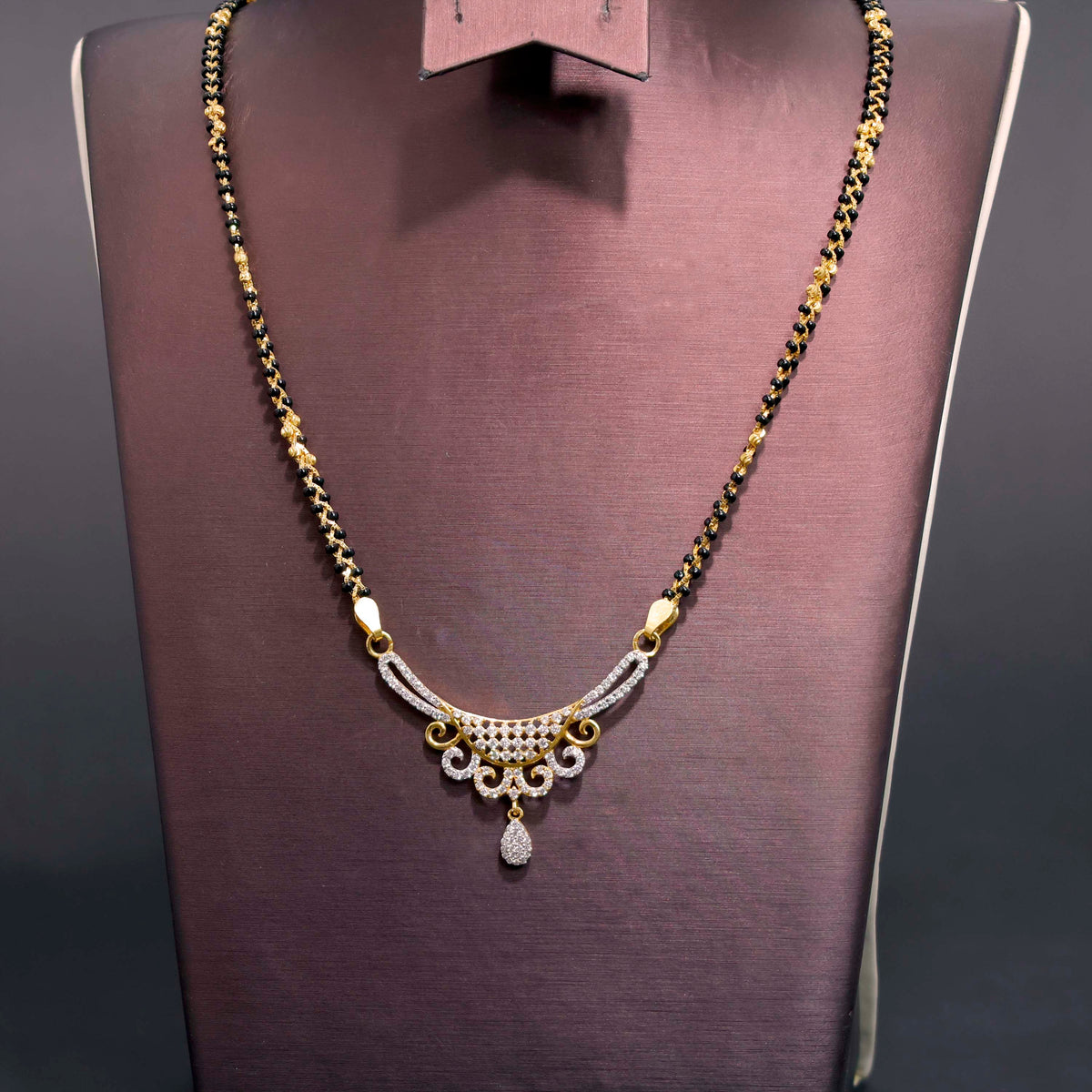 22K Gold Necklace - Mangalsutra Design - Zero Making Charge - Main View