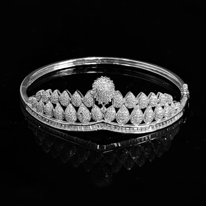 18K Luxury Bridal Jewelry - Tiara Set - Zero Making Charge - Close View