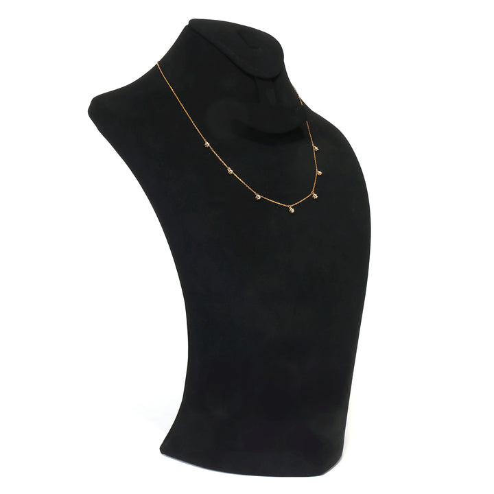 18K Gold Necklace – Station Charm Chain – Zero Making Charge